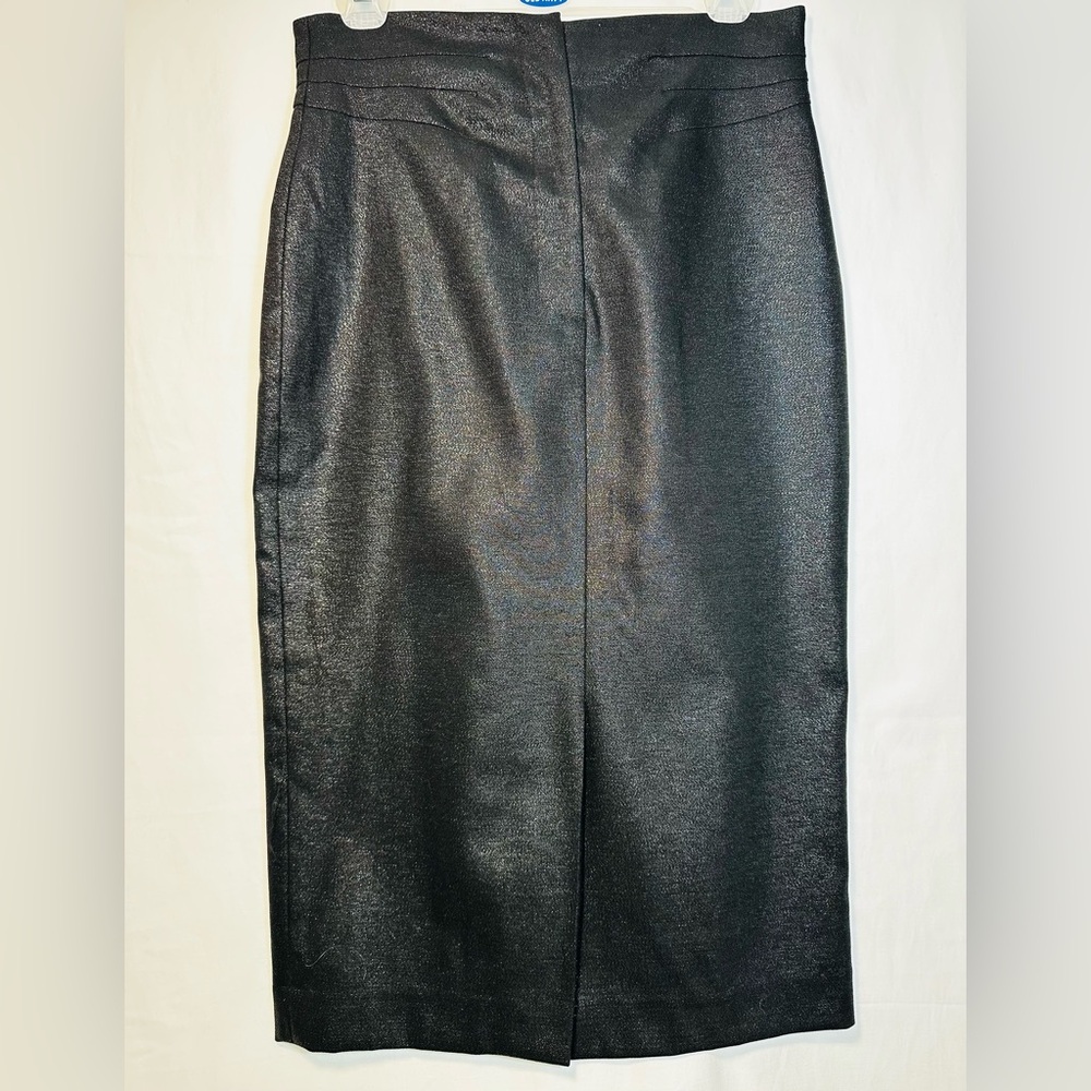 Robert Rodriguez Black Metallic Midi Pencil Skirt